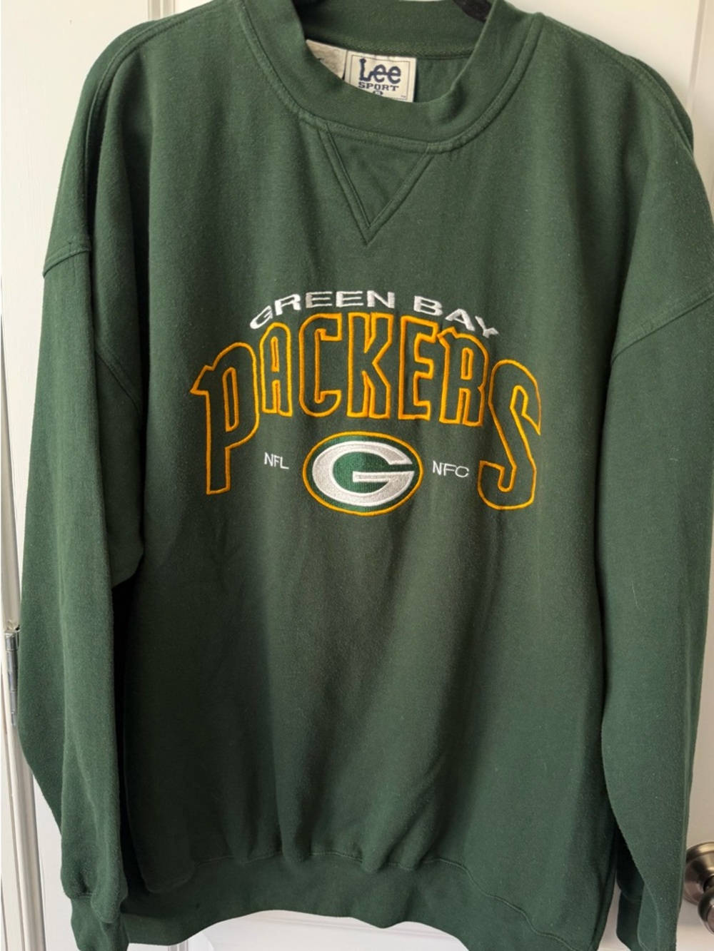 Vintage Green Bay Packers NFL Green Crewneck Sweatshirt Men’s XL Lee Sport